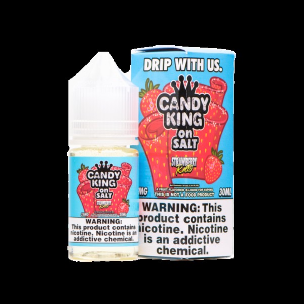 Strawberry Rolls Salt E-Liquid 30ml by Candy King on Salt E-Juice