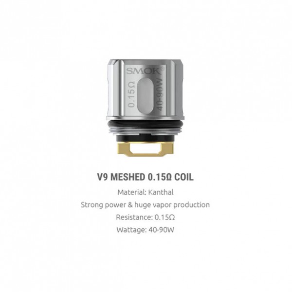 SMOK TFV9 Replacement Coils (Mesh 0.15Ohm)- (Pack of 5)